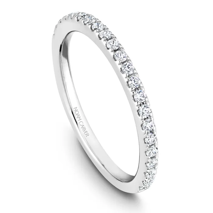 Rings International Diamond Center Noam Carver White Gold Cushion Diamond Engagement Ring Setting with Halo 038 CTW