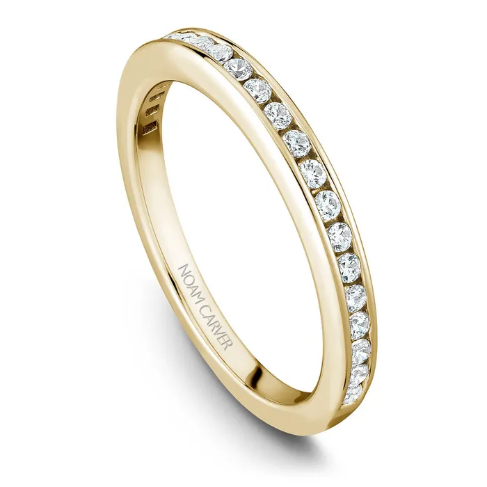 Rings International Diamond Center Noam Carver Yellow Gold Channel Set Diamond Engagement Ring Setting 051 CTW