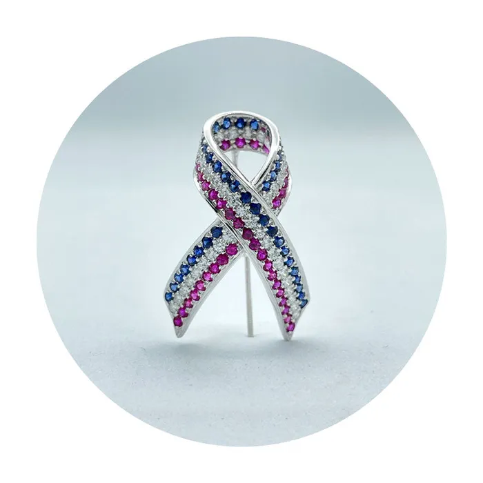 Shop IDC estore Estate 18K White Gold Diamond Sapphire Ruby Liberty Ribbon Pin PreStyled Sets Shop IDC estore Estate 18K White Gold Diamond Sapphire Ruby Liberty Ribbon Pin PreStyled Sets