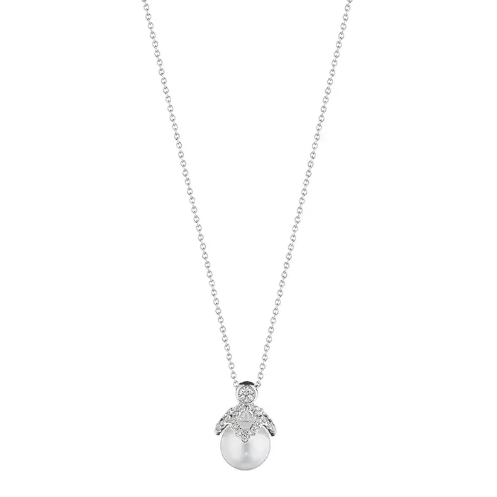 Shop IDC estore PreStyled Sets Verragio Reverie Petal Diamond Pearl Cap Pendant 18K Gold 015CTW Shop IDC estore PreStyled Sets Verragio Reverie Petal Diamond Pearl Cap Pendant 18K Gold 015CTW